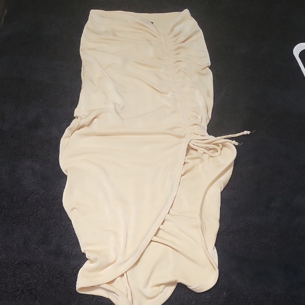 JLUXLABEL Cream Gathered Skirt